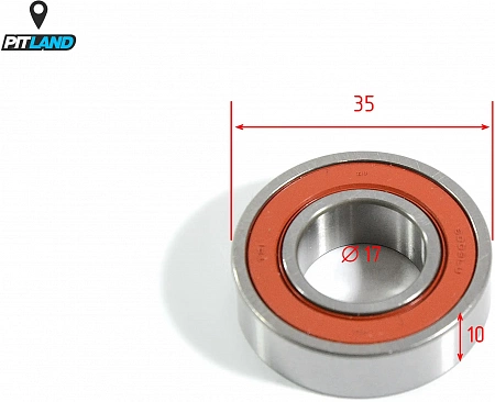 Подшипник колеса TPI 6003 17x35x10 Подшипник колеса TPI 6003 17x35x10